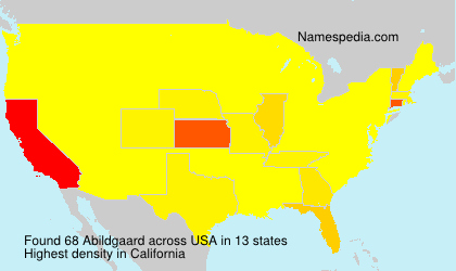Surname Abildgaard in USA Surname Abildgaard in USA