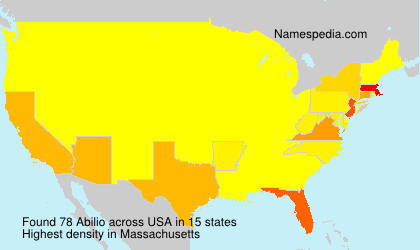 Surname Abilio in USA Surname Abilio in USA