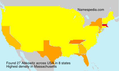 Surname Abkowitz in USA Surname Abkowitz in USA