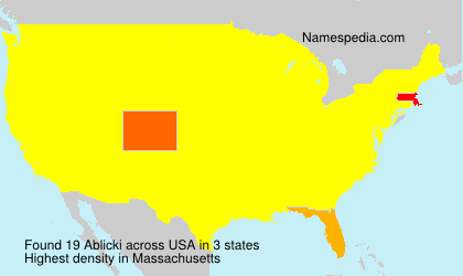 Surname Ablicki in USA Surname Ablicki in USA