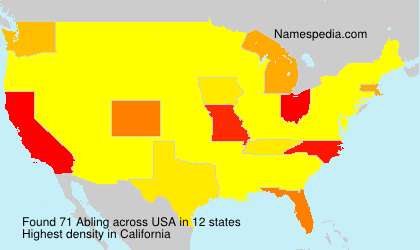 Surname Abling in USA Surname Abling in USA