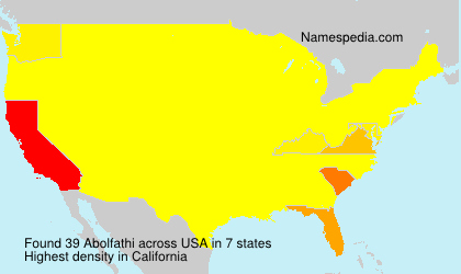 Surname Abolfathi in USA Surname Abolfathi in USA