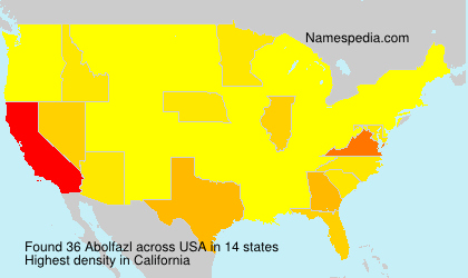 Surname Abolfazl in USA Surname Abolfazl in USA