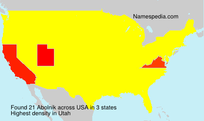 Surname Abolnik in USA Surname Abolnik in USA
