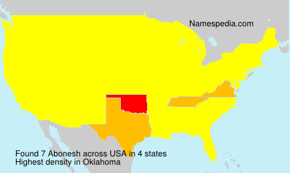 Surname Abonesh in USA Surname Abonesh in USA