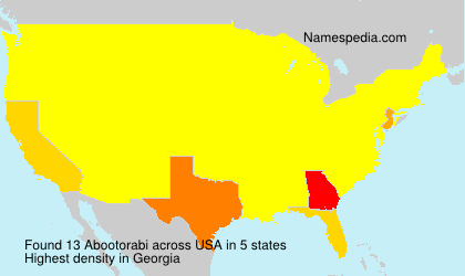Surname Abootorabi in USA Surname Abootorabi in USA