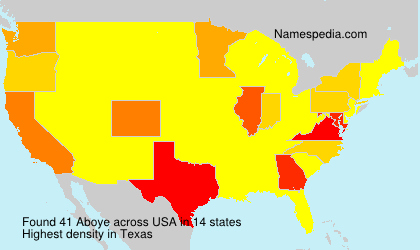 Surname Aboye in USA Surname Aboye in USA