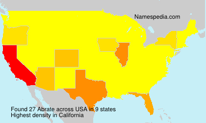 Surname Abrate in USA
