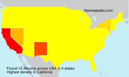 Surname Abrums in USA Surname Abrums in USA