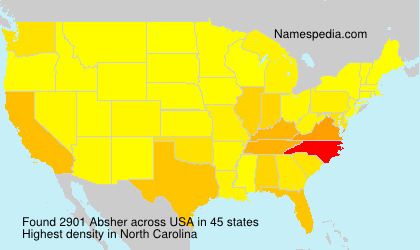 Surname Absher in USA Surname Absher in USA