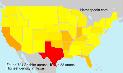 Surname Abshier in USA Surname Abshier in USA