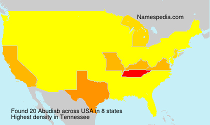 Surname Abudiab in USA Surname Abudiab in USA