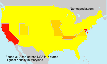 Surname Acap in USA Surname Acap in USA