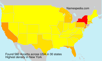 Surname Accetta in USA Surname Accetta in USA