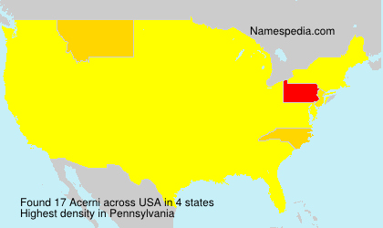 Surname Acerni in USA Surname Acerni in USA