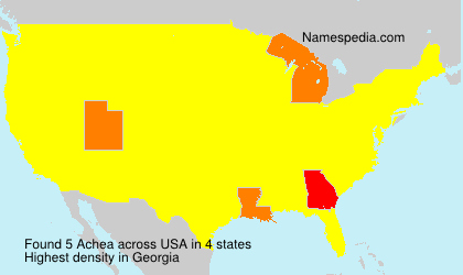 Surname Achea in USA Surname Achea in USA