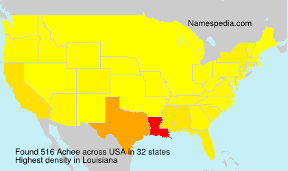 Surname Achee in USA Surname Achee in USA