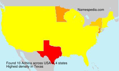 Surname Achina in USA