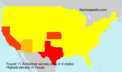 Surname Achleitner in USA Surname Achleitner in USA