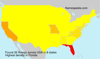 Surname Aciego in USA Surname Aciego in USA