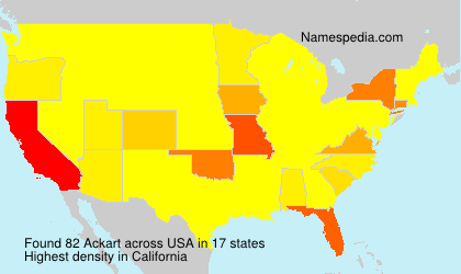 Surname Ackart in USA Surname Ackart in USA