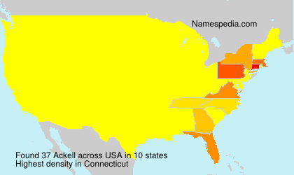 Surname Ackell in USA Surname Ackell in USA