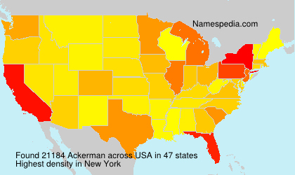 Surname Ackerman in USA Surname Ackerman in USA