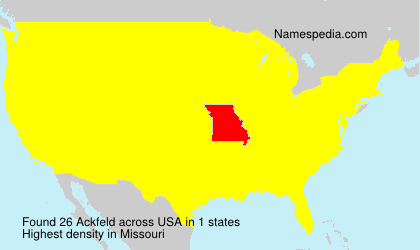 Surname Ackfeld in USA Surname Ackfeld in USA