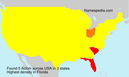 Surname Ackim in USA Surname Ackim in USA
