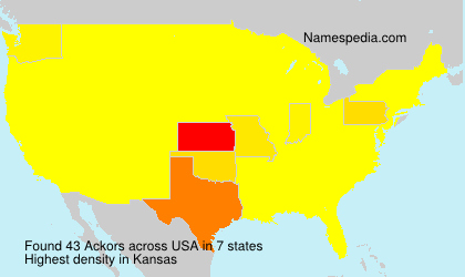 Surname Ackors in USA Surname Ackors in USA