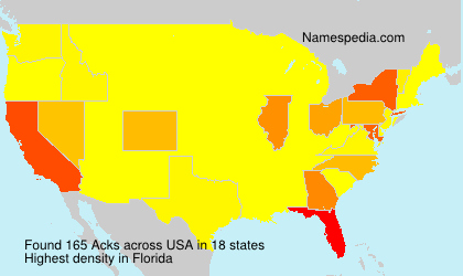Surname Acks in USA Surname Acks in USA