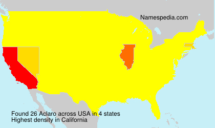 Surname Aclaro in USA Surname Aclaro in USA