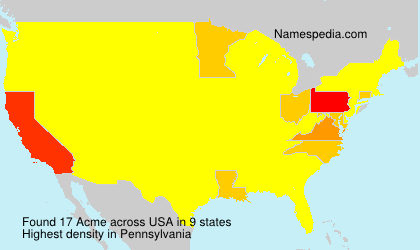 Surname Acme in USA Surname Acme in USA
