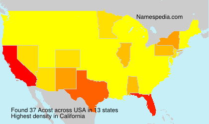 Surname Acost in USA Surname Acost in USA