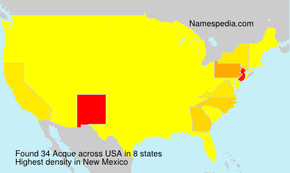 Surname Acque in USA Surname Acque in USA