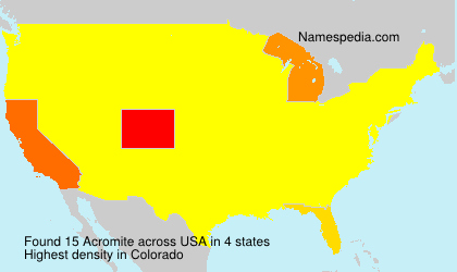 Surname Acromite in USA Surname Acromite in USA