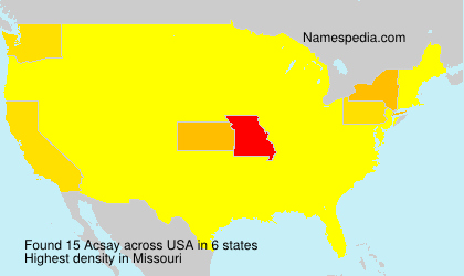 Surname Acsay in USA Surname Acsay in USA