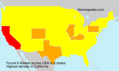Surname Adabel in USA Surname Adabel in USA