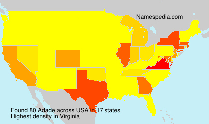Surname Adade in USA Surname Adade in USA