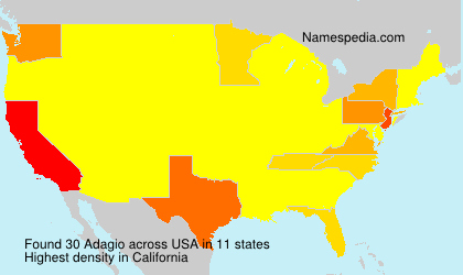 Surname Adagio in USA Surname Adagio in USA