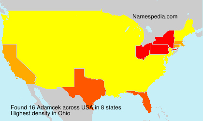 Surname Adamcek in USA Surname Adamcek in USA