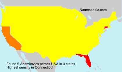 Surname Adamkovics in USA Surname Adamkovics in USA