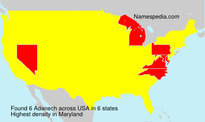 Surname Adanech in USA Surname Adanech in USA