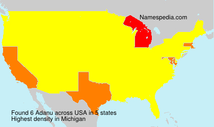Surname Adanu in USA Surname Adanu in USA