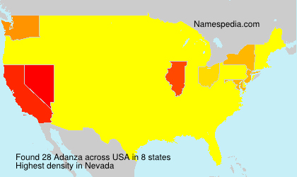 Surname Adanza in USA Surname Adanza in USA