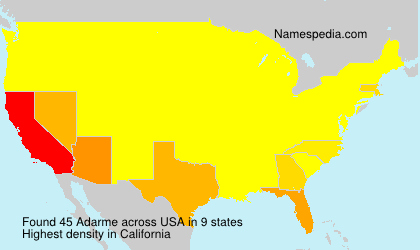 Surname Adarme in USA Surname Adarme in USA