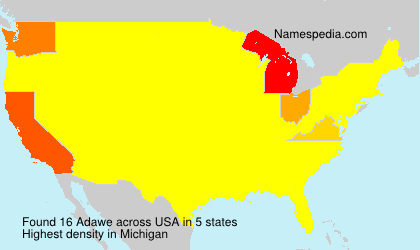 Surname Adawe in USA Surname Adawe in USA