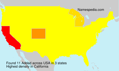 Surname Addad in USA Surname Addad in USA