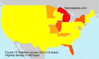 Surname Addallah in USA Surname Addallah in USA