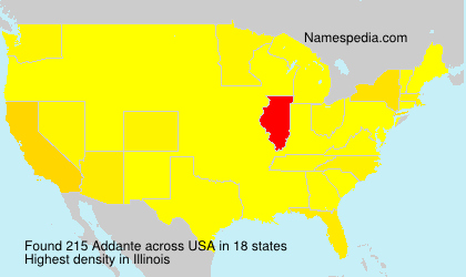 Surname Addante in USA Surname Addante in USA